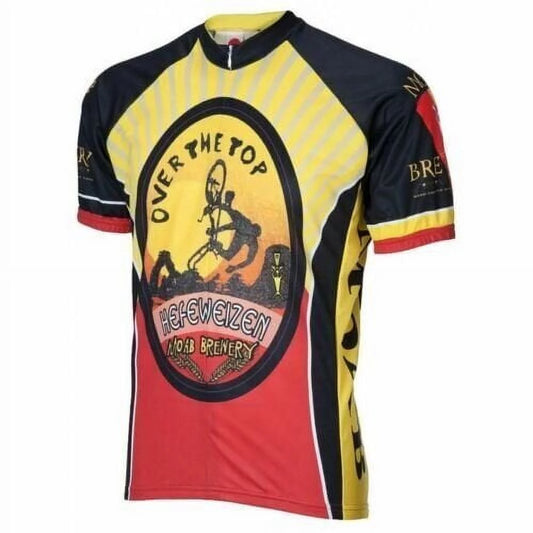 Cycling Jersey Moab Brewery Over the Top beer Men's 15 Zip Short Sleeve