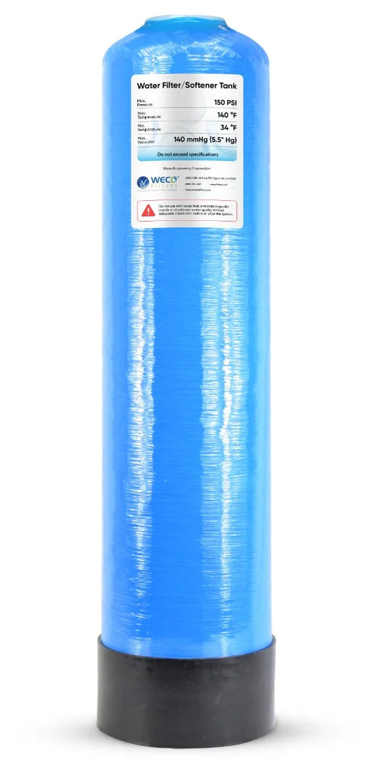 WECO Mineral Tank for Water Softener / Filter Applications 9 Diameter x 35 Height with 2.5 Standard Top Port