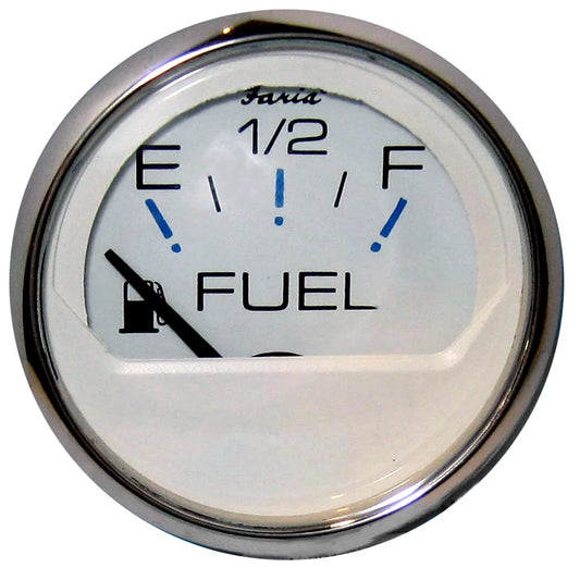 Faria  13801; Fuel Gauge Chesapeake Stainless Steel White