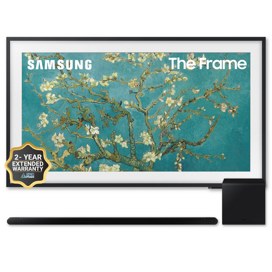 SAMSUNG 75 Class The Frame QLED 4K LS03B QN75LS03BAFXZA TV Bundle with HW-S800B/ZA 3.2.1ch Soundbar Plus 2 Year Extended Warranty