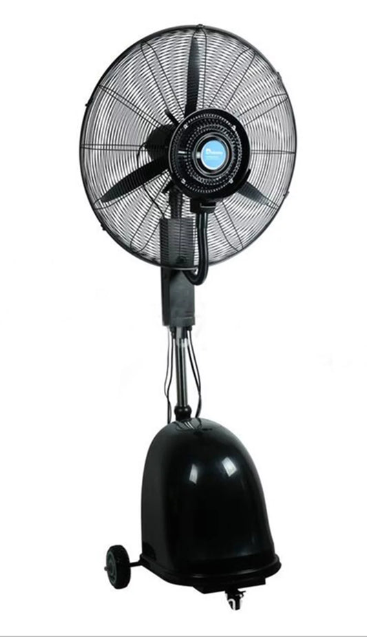 INTBUYING 26inch Industrial Spray Electric Fan Humidification and Watering Atomizing Fan Floor Type