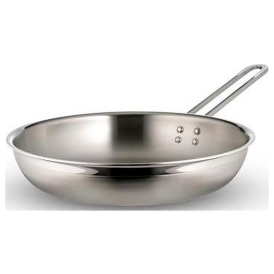 11D x 2.12 x 7.5 Country French Two Tone Stainless Steel Saute 2 quart Pan Skill with Large Handle No Cover Large Handle - 12oz