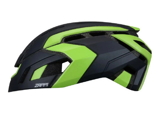 NOW ZAPPI Bike Cycling Helmet - Aerodynamic Bicycle Matte Black/Neon Green L/XL