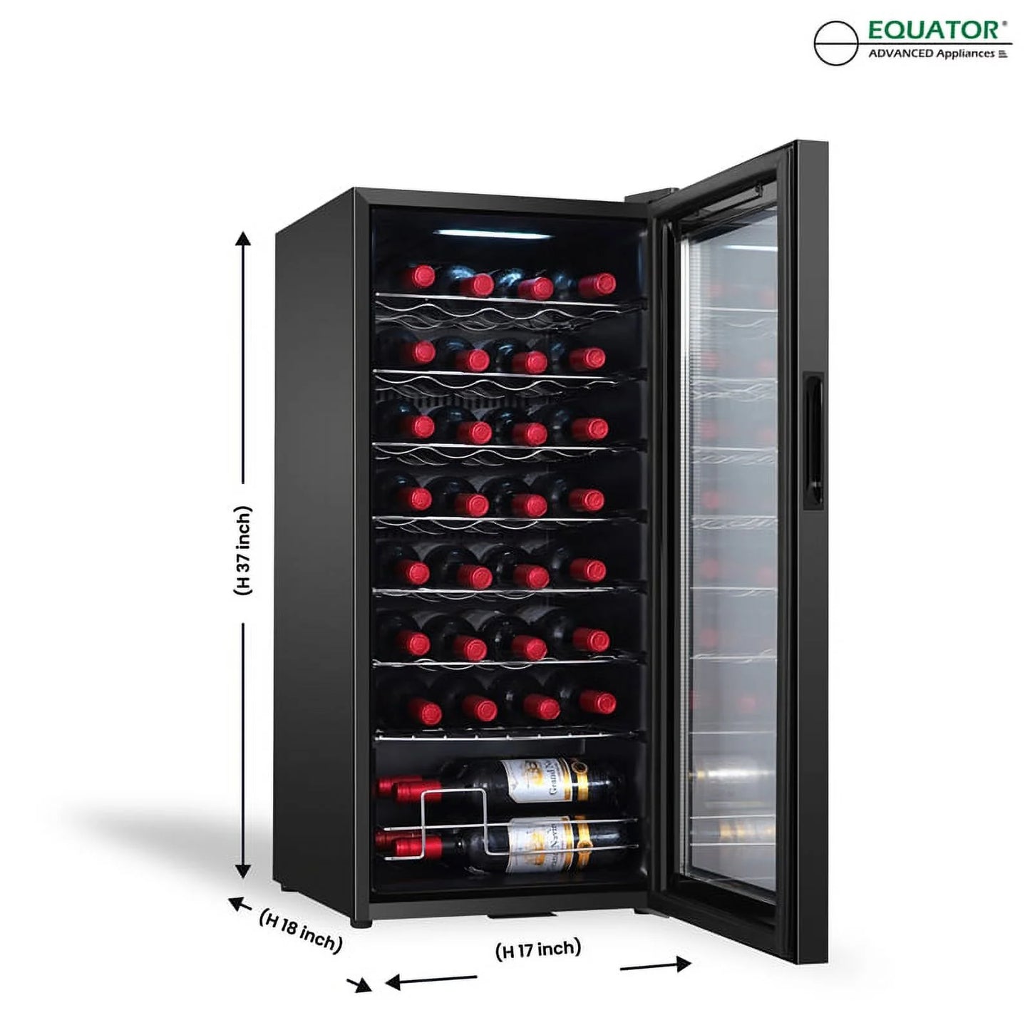 Equator 32 Bottle Wine Refrigerator in Black