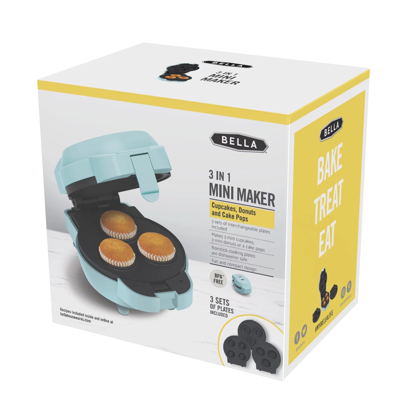 BELLA 3 in 1 Mini Treat Maker, Aqua