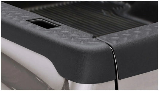 Bushwacker by RealTruck Ultimate BedRail Caps - DiamondBack w/ Stake Holes|2-Pc Set, Black, Smooth|49501|Compatible with 2001-2006 Chevy/GMC Silverado/Sierra 1500/2500HD/3500 (Exc Flareside) 8' Bed