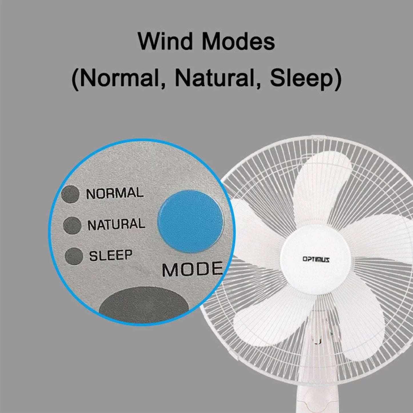 Optimus F-1760 16 Electric Fan, White