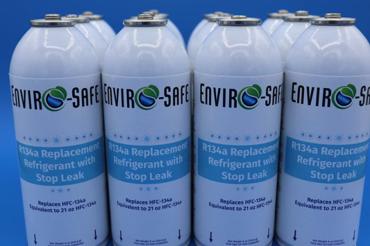 Enviro-Safe 134a Replacement Refrigerant w/ Stop Leak Cans & Cases