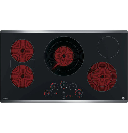 GE Profile PP9036SJSS Stainless Steel Profile Series 36 inch Built-In Touch Control Cooktop