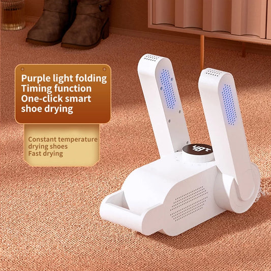 Virwir 220v Shoes Dryer Machine Fast Dryer Heater Dehumidifier Disinfectant Device, Gloves Boots Dryer Foot Warmer One Click Smart Shoe Drying