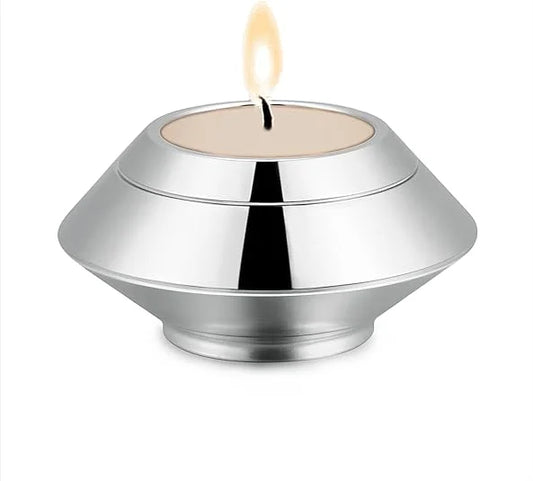 2 IN 1 Cremation Urn for Human Ashes Stainless Steel Candle Ash Holder Keepsake Urn for Ashes Candlestick Mini Funeral Urns for Pet Ashes