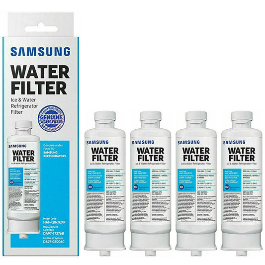 4 Pack DA97-17376B, HAF-QIN/EXP Refrigerator Water Filter-(with Magnetic Tag)
