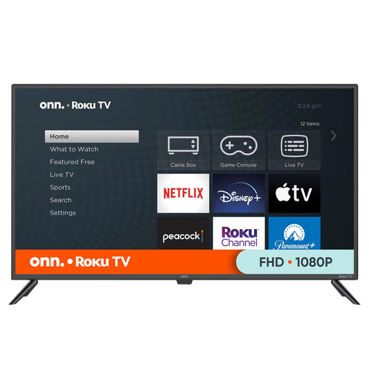 onn. 43” Class FHD (1080P) LED Roku Smart TV (100069992)