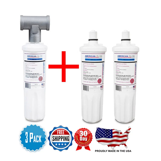 AFC Brand , Water Filter System , Model # AFC-SQC-400 , Compatible with Cuno and AquaPure - 3 Filters - Made in U.S.A.