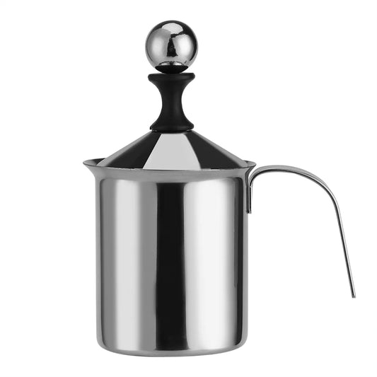 Milk Frother - Stainless Steel Manual Milk Frother for Coffee Cappuccino Foamer 2 Sizes (Size : 800ml)