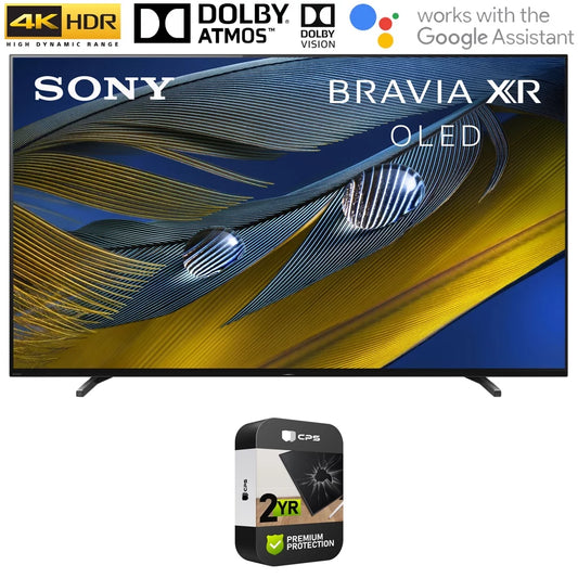 Sony XR55A80J 55 Inch 4K OLED Smart TV (2021) Bundle with Premium Extended Warranty