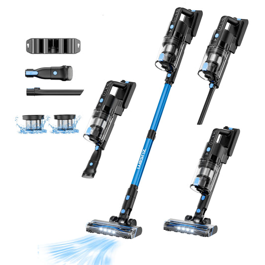 ZUSBYI Cordless Vacuum Cleaner, 20Kpa Powerful Suction Stick Vacuum With 2 HEPA Filter, 6 in 1 Wireless Household Vacuum Cleaner for Pet Hair Carpet Car Hardwood Floor, 250W Lightweight Vacuum