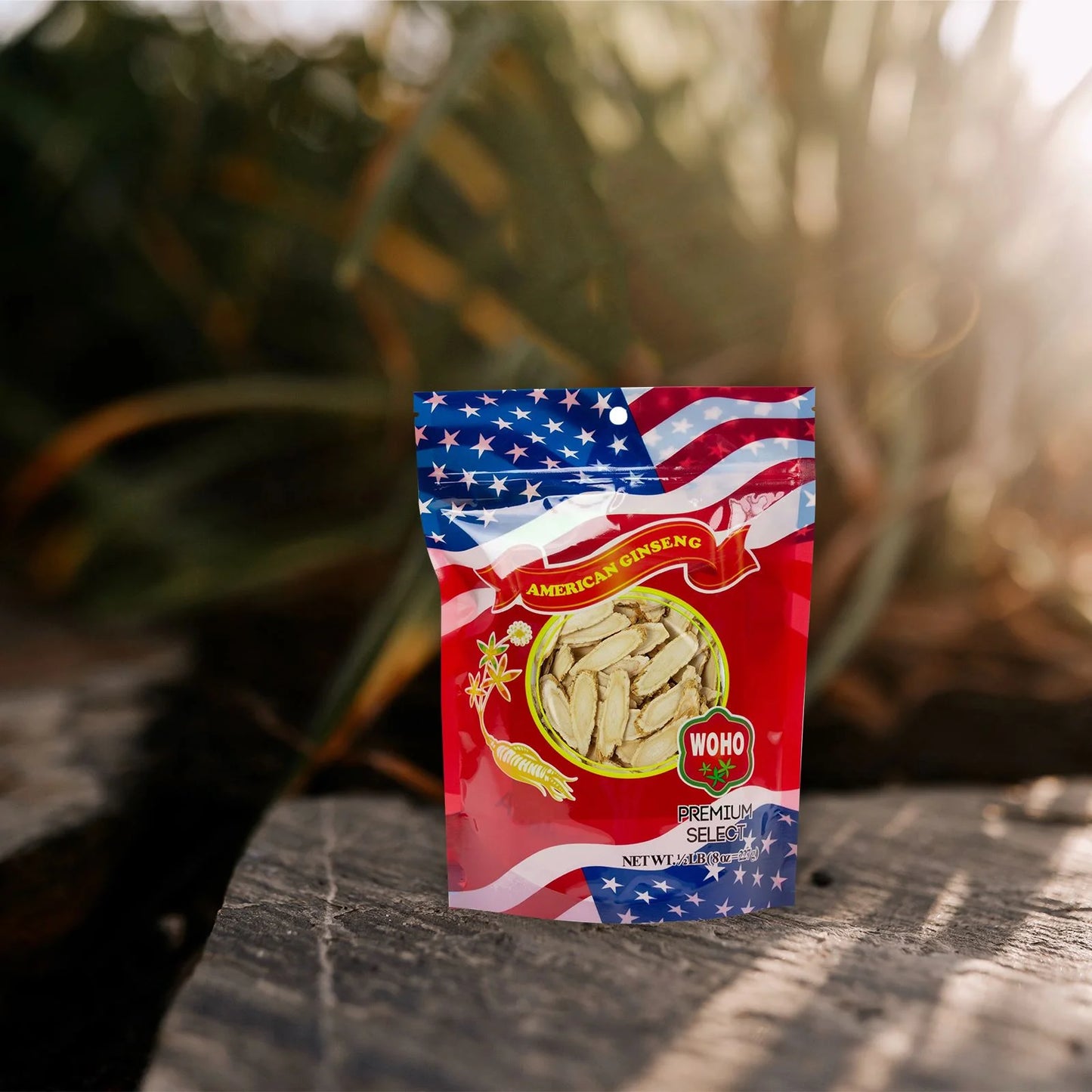 WOHO #128.8 American Ginseng Slice Jumbo 8oz bag