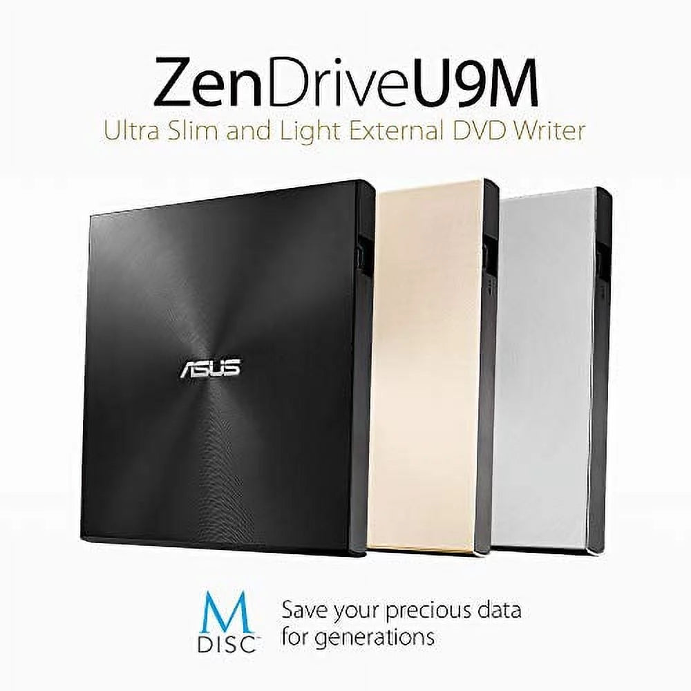 Asus ZenDrive SDRW-08U9M-U DVD-Writer, External, Black
