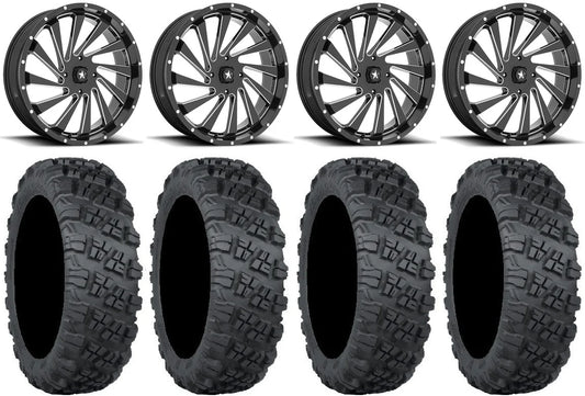 MSA Blade 20 Wheels Milled 33 Versa Cross V3 Tires Polaris RZR XP 1000 / PRO XP / Ranger XP 900/1000