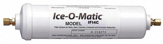 Ice-O-Matic Inline Water Filter,0.5 gpm,4 H,100 psi  IFI4C
