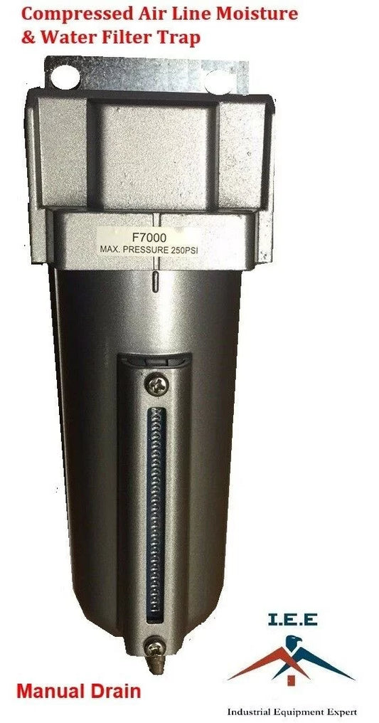 3/4 Particulate Filter Moisture Water Trap w/ Metal Bowl Visible Sight Glass