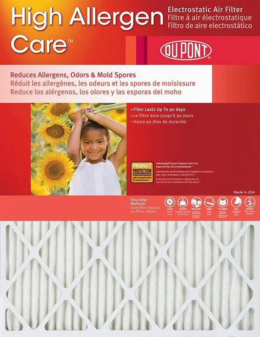12x24x1 DuPont High Allergen Care Electrostatic Air Filter (4 Pack)
