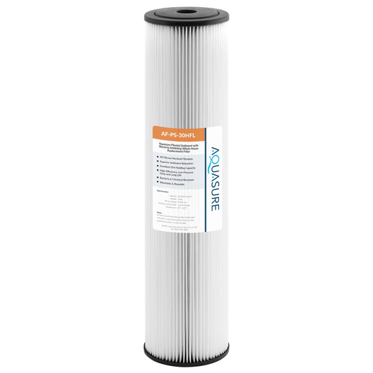 Aquasure Fortitude V2 Series | High Flow 30 Micron Pleated Sediment Filter - Large Size