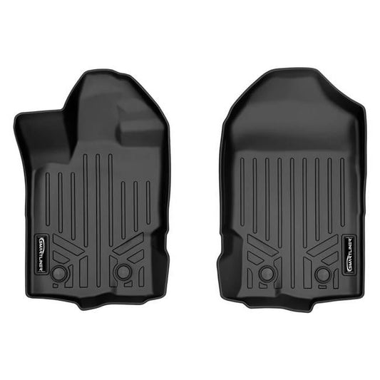 Custom Fit 1st Row Floor Mats Liner Set - SuperCrew Cab for 2019-2021 Ford Ranger, Black
