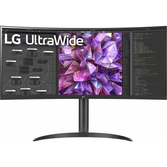 Open Box LG 34WQ75C-B 34 Curved UltraWide QHD IPS HDR 10 Built-in-KVM-Monitor with USB Type-C and LAN (RJ-45)