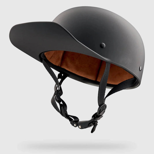 MicroLid Curve -Baseball Motorcycle Helmet Black Matte