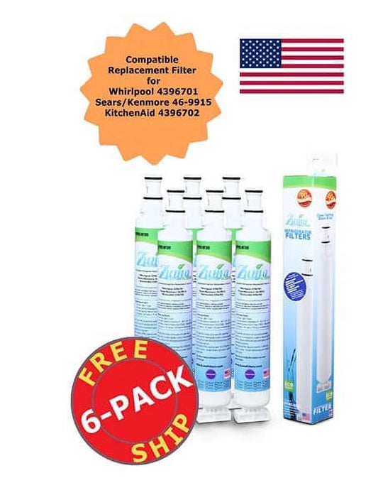 ZUMA Brand , Water and Ice Filter , Model # OPFW3-RF300 , Compatible with Whirlpool RWF1021 - 6 Pack - Made in U.S.A.