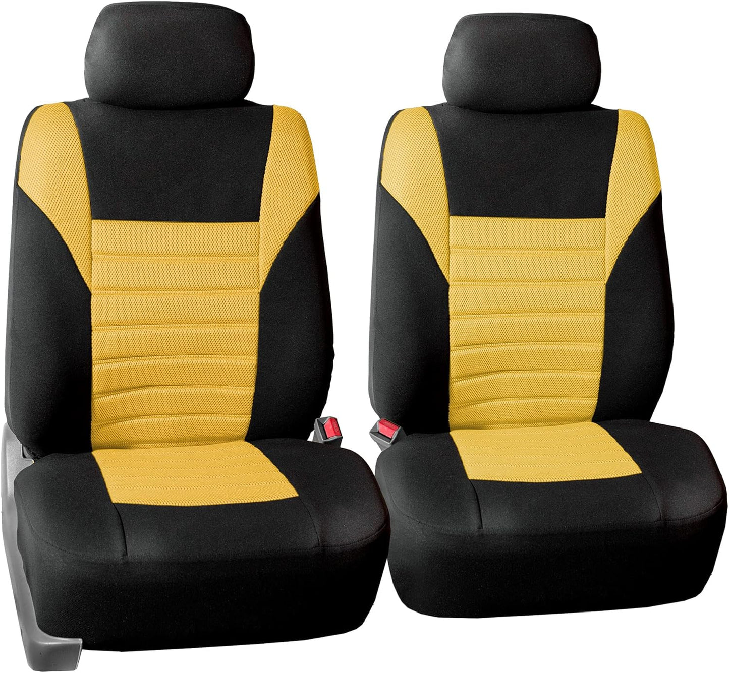 FH Group Car Seat Covers Full Set 3D Air Mesh - Universal Fit, Automotive Seat Covers, Low Back Seat Cover, Airbag Compatible,Split Bench Rear Seat,Washable Car Seat Cover for SUV, Sedan Pink