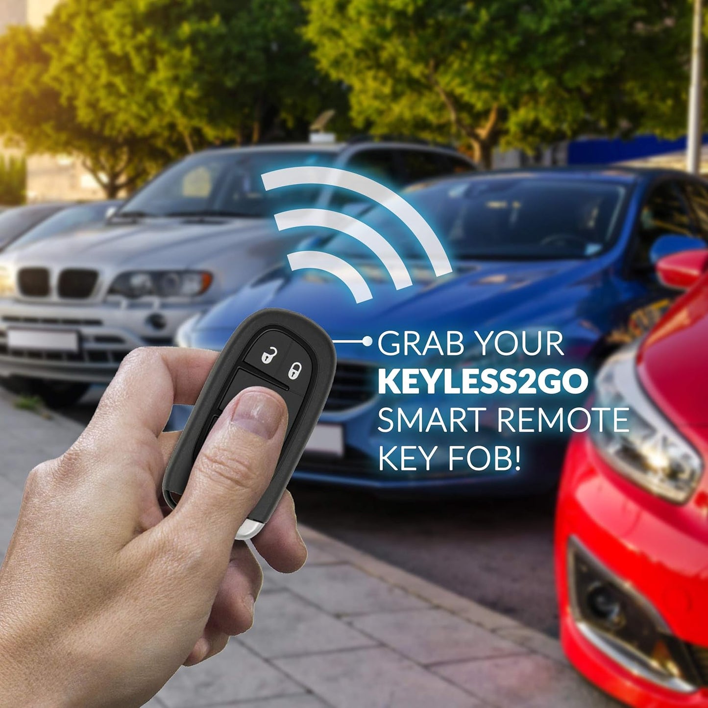 Keyless2Go Replacement for 4 Button Proximity Remote Smart Key for Ram GQ4-54T 56046956