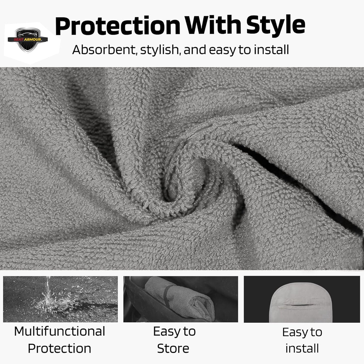 Seat Armour CST-GRE Grey Seat Cover