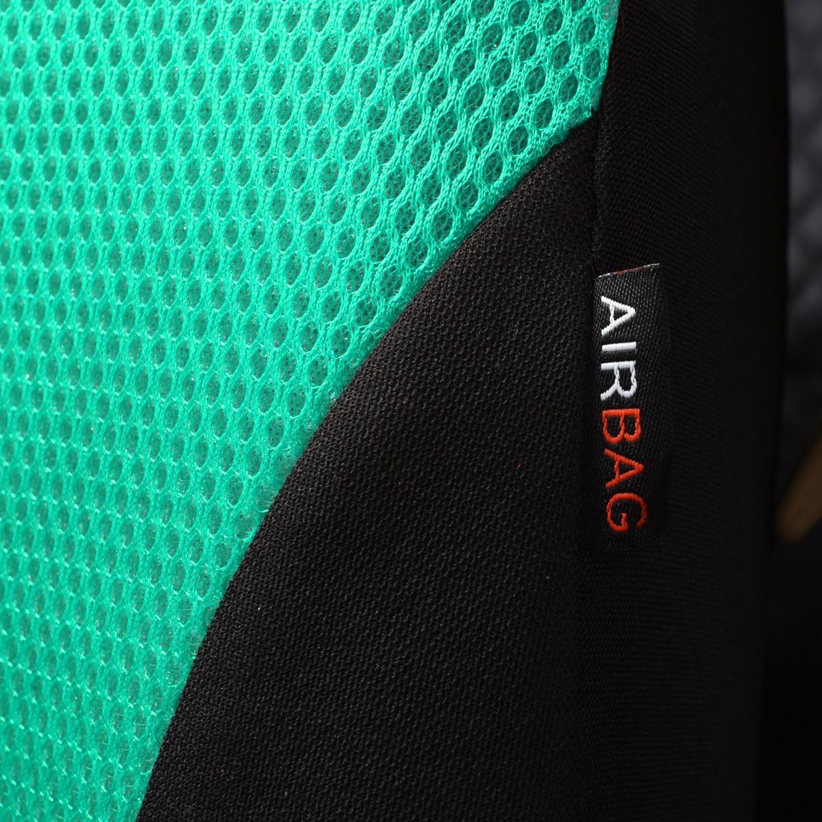 Flying Banner Car Seat Covers Front Seats and Rear Bench Air Mesh Fabric Rear Bench Split Polyester Easy Installation SUV CAR Woman Lady Femal (Black Mint Green, Full Set)