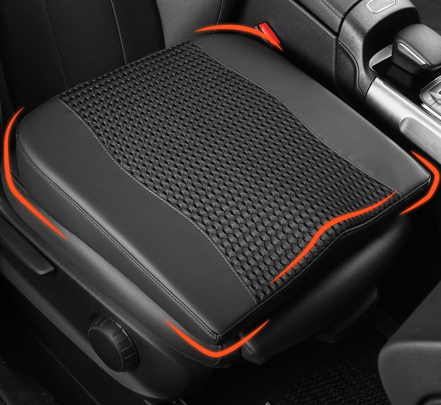 Lofty Aim Car Seat Cushion, Comfort Memory Foam Car Cushions for Driving - Sciatica & Lower Back Pain Relief, Seat Cushion for Car Seat Driver, Office Chair, Wheelchair -Dark Grey