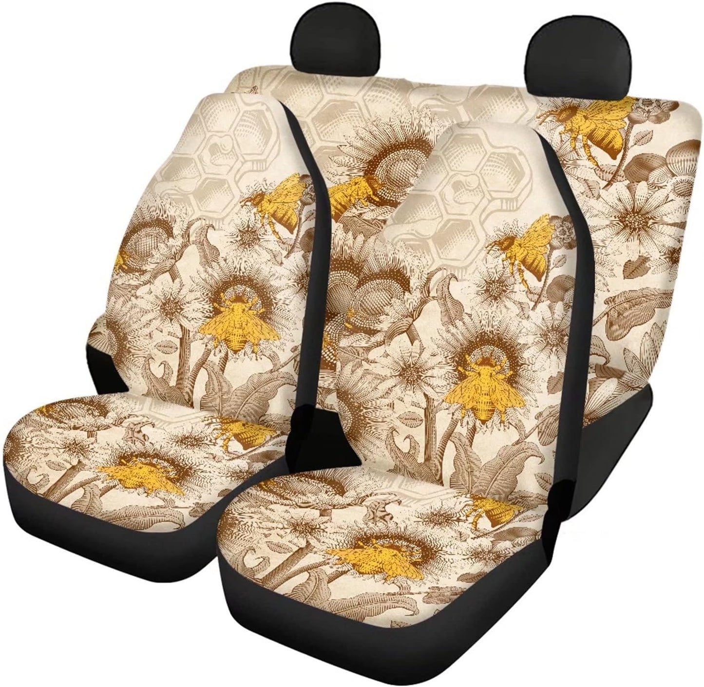 AFPANQZ Oriental Dragon Print Car Seat Covers Full Set for Back Seat Front Seats Universal Fit Most Cars SUVs Trucks Vans Comfortable Auto Seat Protection Full Set for Women Men Black Red