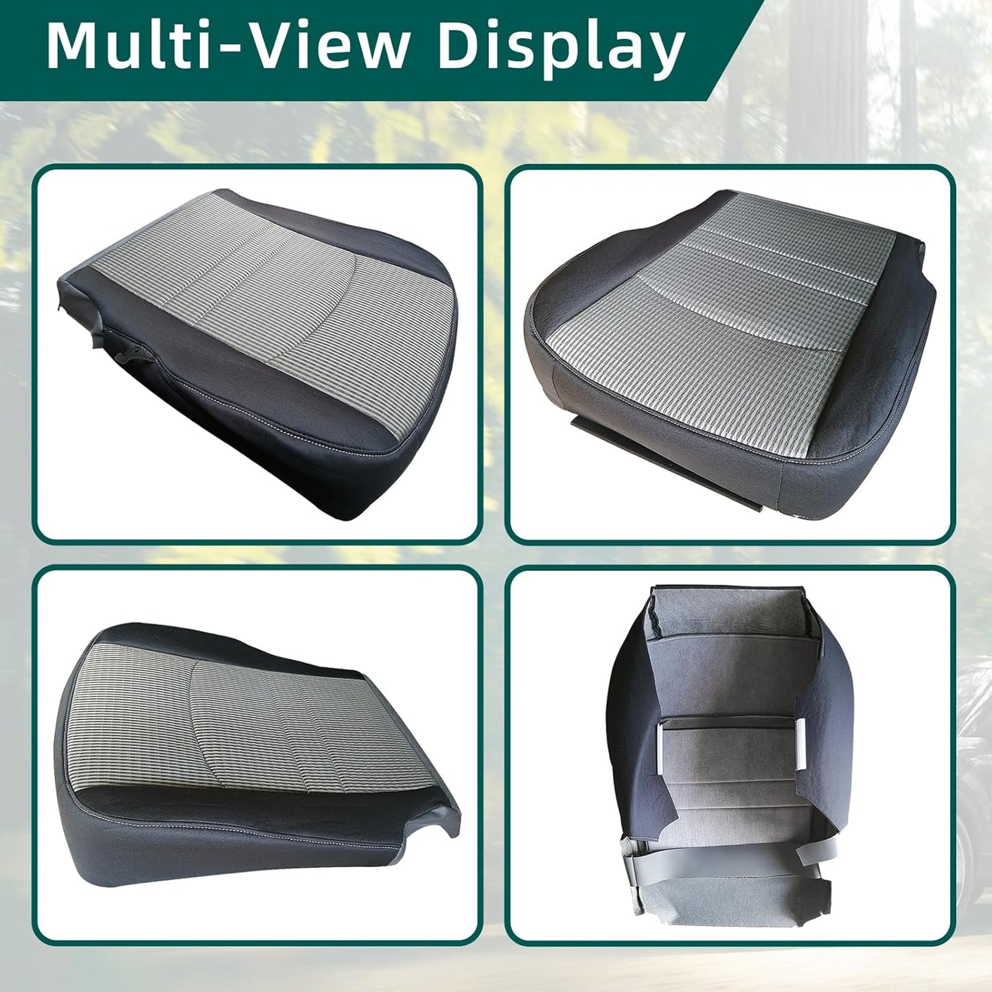 AUTOKAY Driver Side Seat Cushion Pad, Bottom Cloth Seat Cover for 2009-2012 Dodge Ram SLT 1500 2500 3500