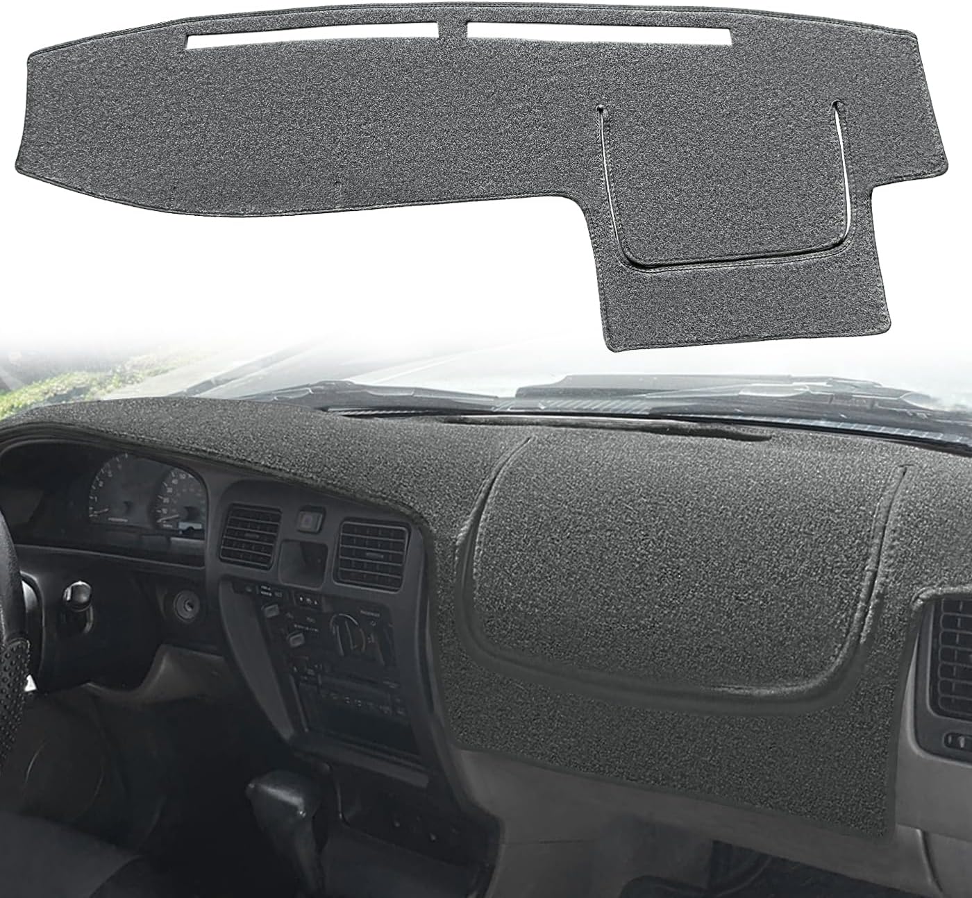 Dashboard Cover Dash Cover Mat Pad Carpet Custom Fit for Toyota 4Runner 2003 2004 2005 2006 2007 2008 2009 Without Dash Speaker (Dark Gray) Y17