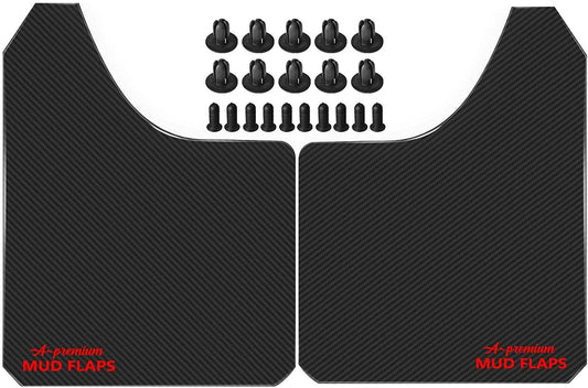 A-Premium 2 Pcs Black Universal Splash Guards Mud Flaps Mudflaps Mudguard Fender Flares for Car Pickup Truck SUV with Hardware Fits select: 1975-2022 FORD F150, 1999-2022 CHEVROLET SILVERADO