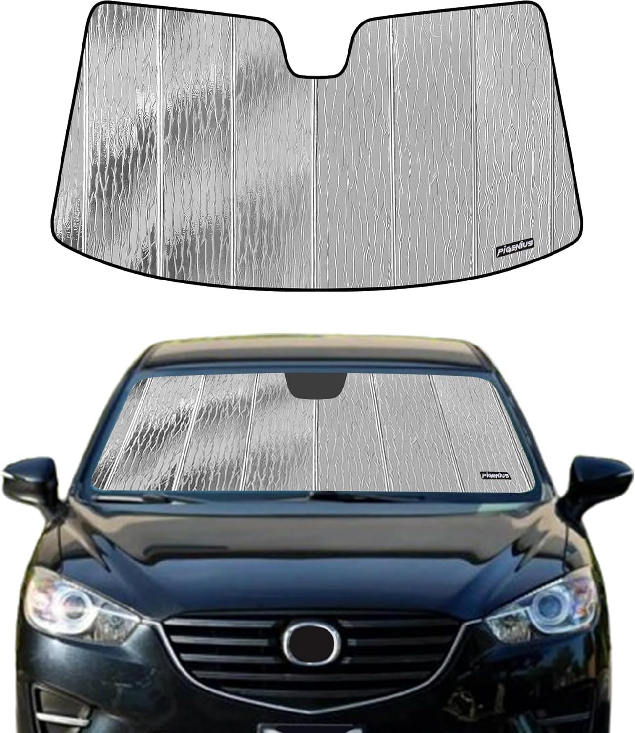 Pigenius Windshield Sunshade for Mazda CX-5 2013 2014 2015 2016 Front Window Shade - AstraGuard