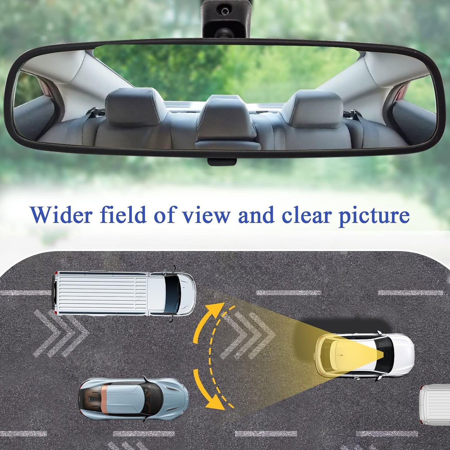 OEM Factory Interior Rear View Mirror Assembly for 11-15 Hyundai Elantra/Sonata 11-14/Tucson 11-15/Veloster 12-15/Kia Forte 10-15/Optima 11-15/Forte5 Sorento Soul