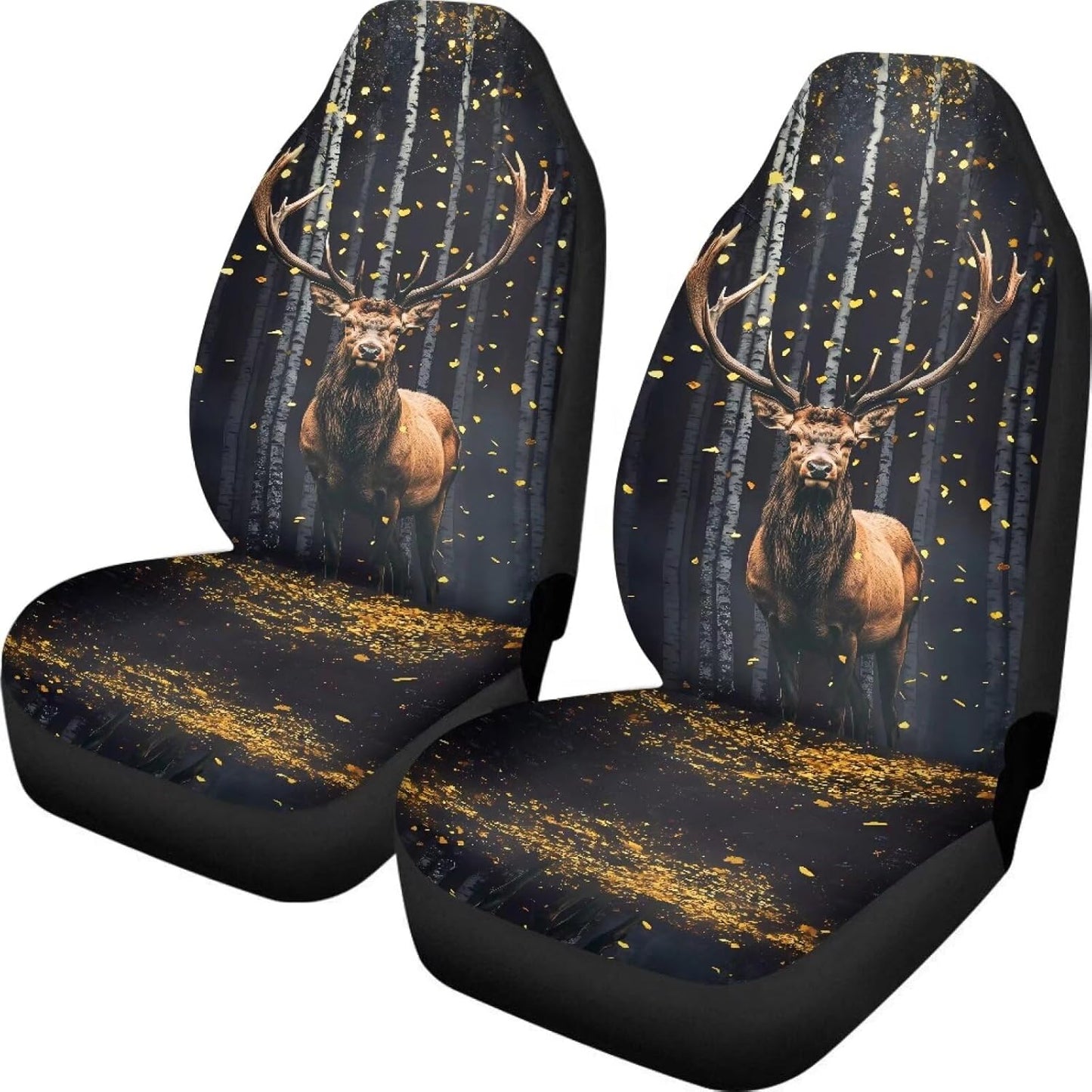 KEIAHUAN Galaxy Owl Car Seat Cover for Women Men, 2 Packs High Back Bucket Universal Fit Auto Seat Covers for Cars, Trucks, SUV, or Van