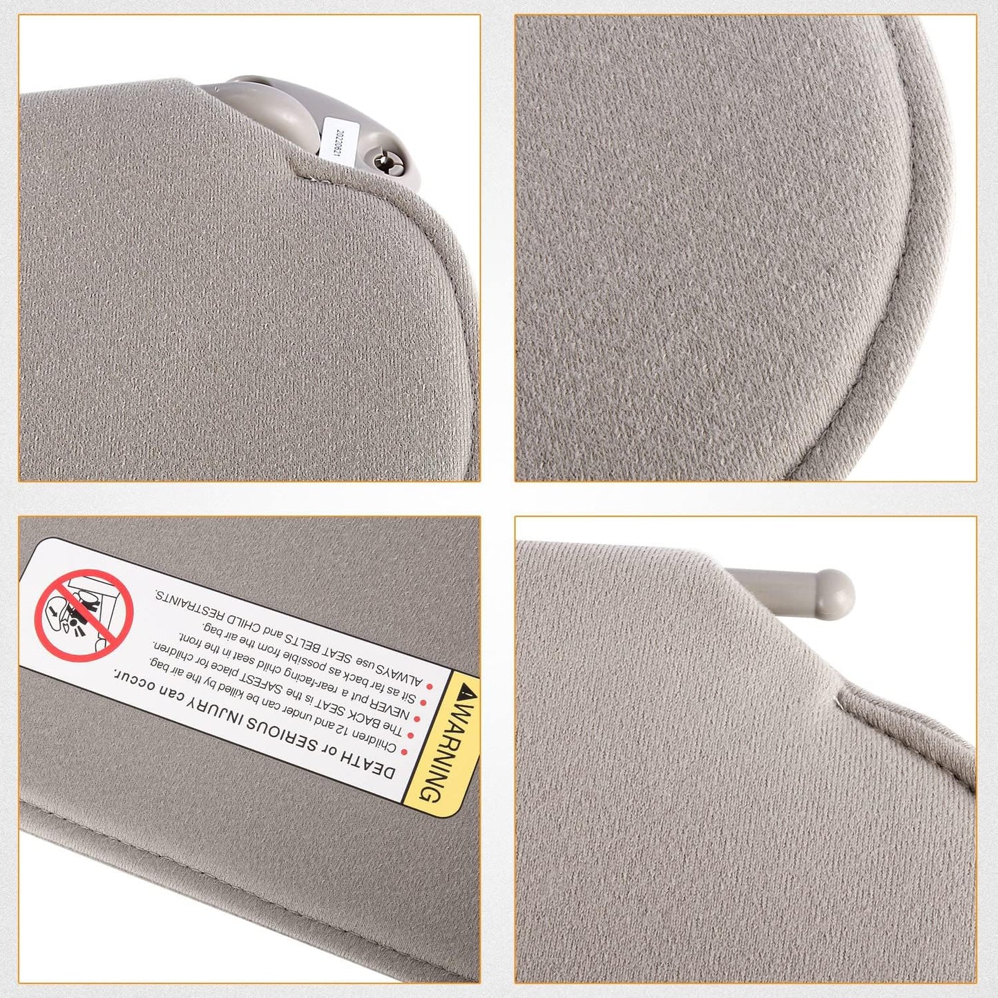 Wztepeng 84054695 Gray Sun Visor Right Passenger Side Replacement Compatible with 1999-2019 Express & GMC Savana 1500 2500 3500 4500 Replacement# 84054688