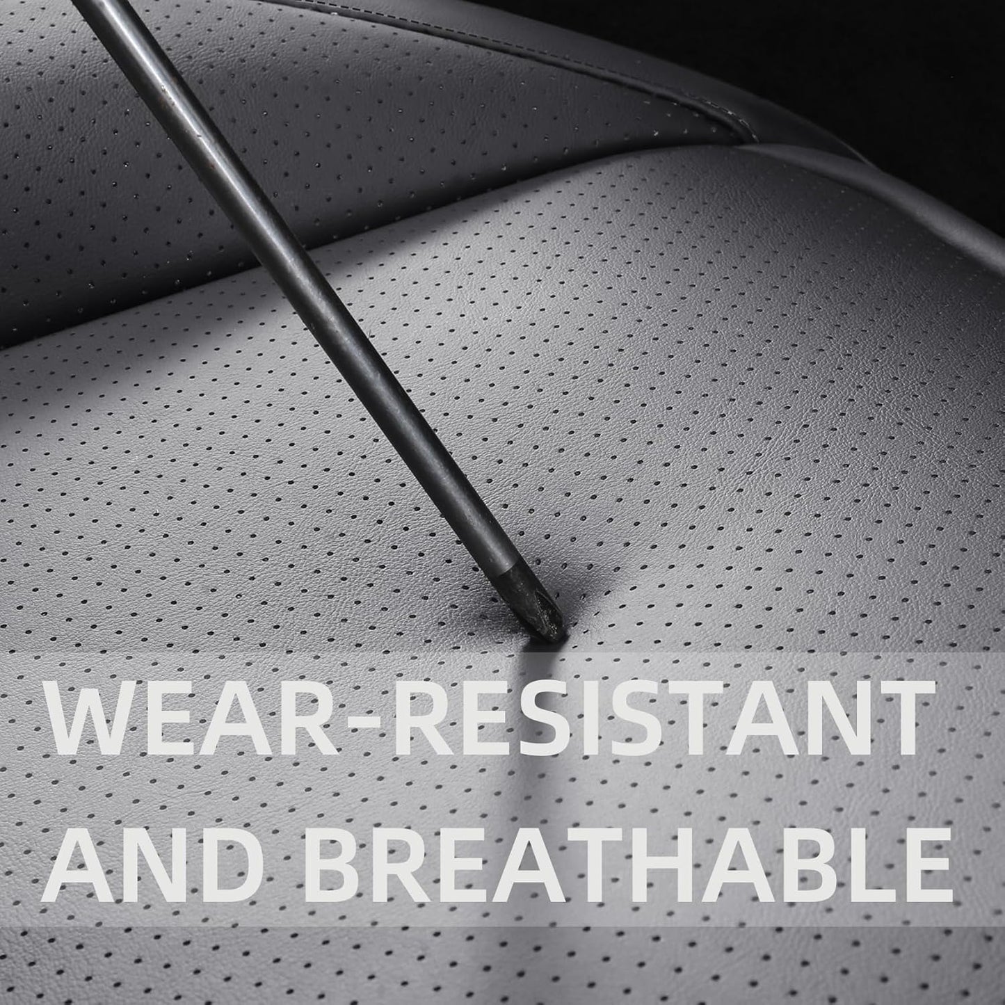 CAPITAUTO Bottom Front Leather Car Seat Cover Universal