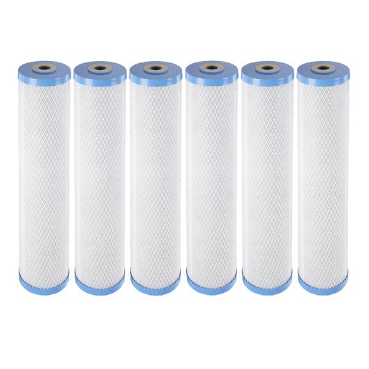 Pentek EPM-20BB 10 Micron Whole House 20 Inch Carbon Block Water Filter 6 Pack