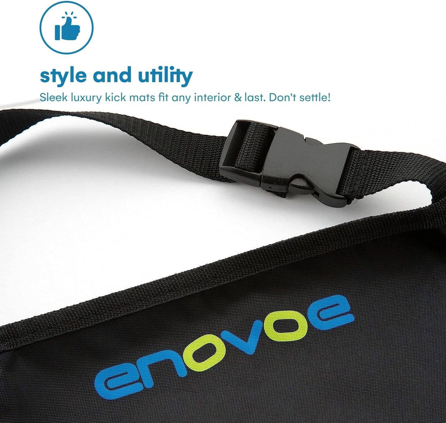 Enovoe Back Seat Protector for Kids - 2 Pack - Premium Quality Car Kick Mats - Best Waterproof Protection for Upholstery from Dirt, Mud, Scratches - Extra Large Car Seat Protector Back of Driver Seat