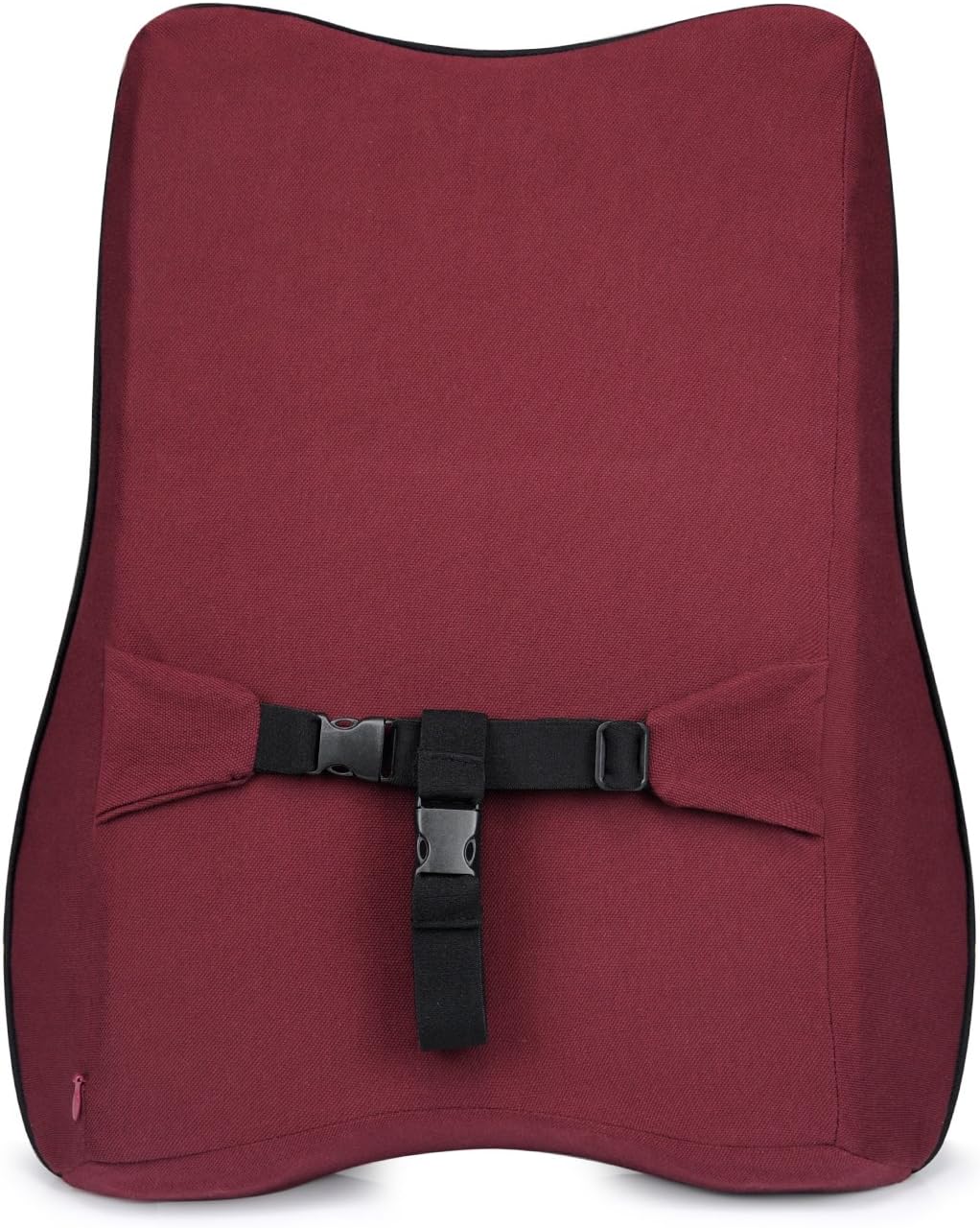 Dreamer Car Back Support Lumbar Cushion for Office Chair--Soft and Comfortable Even in Subzero Temperature --Cotton Cushion Cover--Fit Your Body Curve Automatically,red