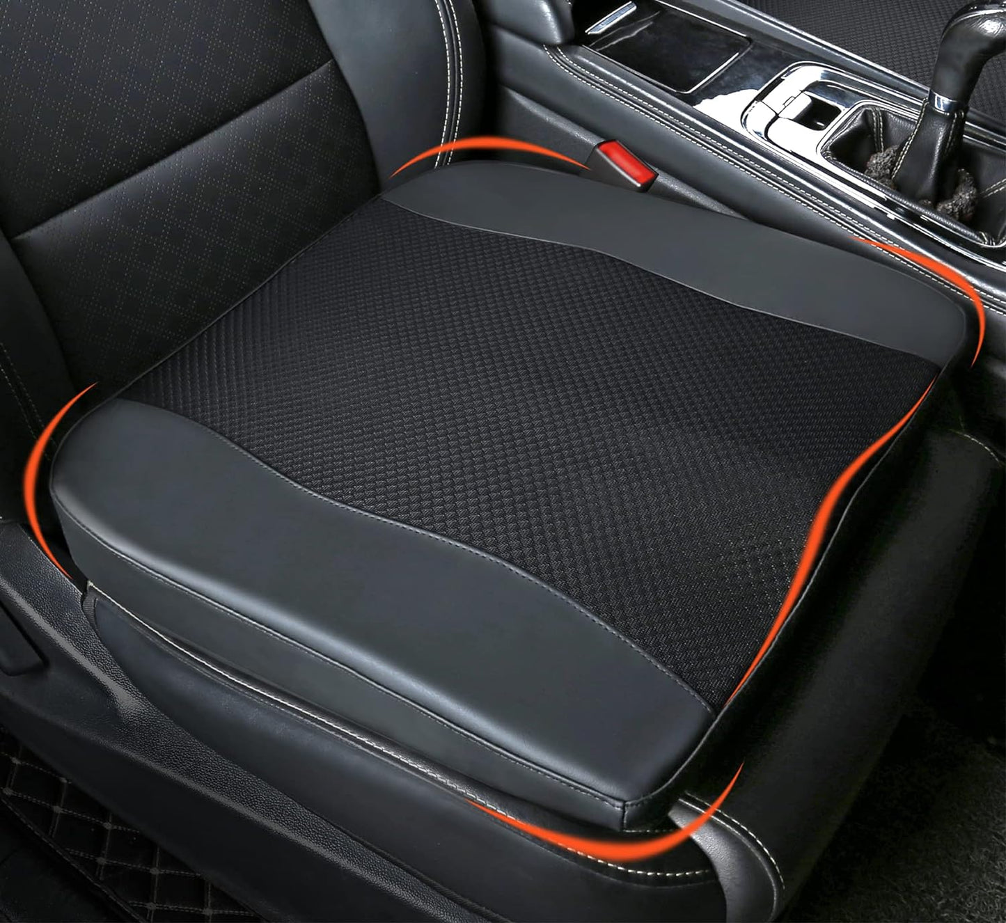 Lofty Aim Car Seat Cushion, Comfort Memory Foam Car Cushions for Driving - Sciatica & Lower Back Pain Relief, Seat Cushion for Car Seat Driver, Office Chair, Wheelchair -Dark Grey